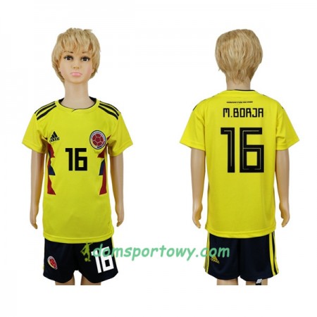 Koszulka Kolumbia M.Borja 16 Dziecięcy Domowe Koszulki Piłkarskie Mistrzostwa Świata 2018